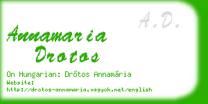 annamaria drotos business card